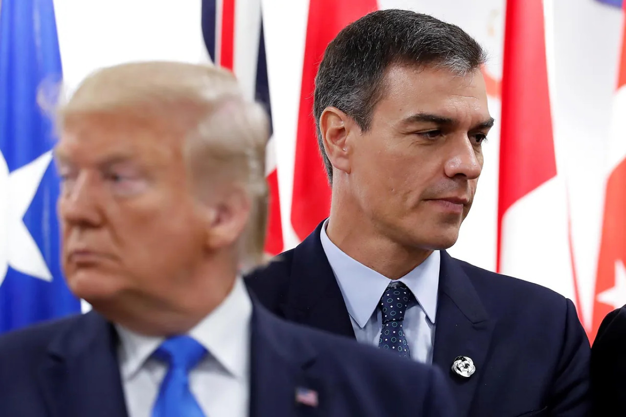 Donald Trump y Pedro Sánchez. Foto: EFE / Chema Moya