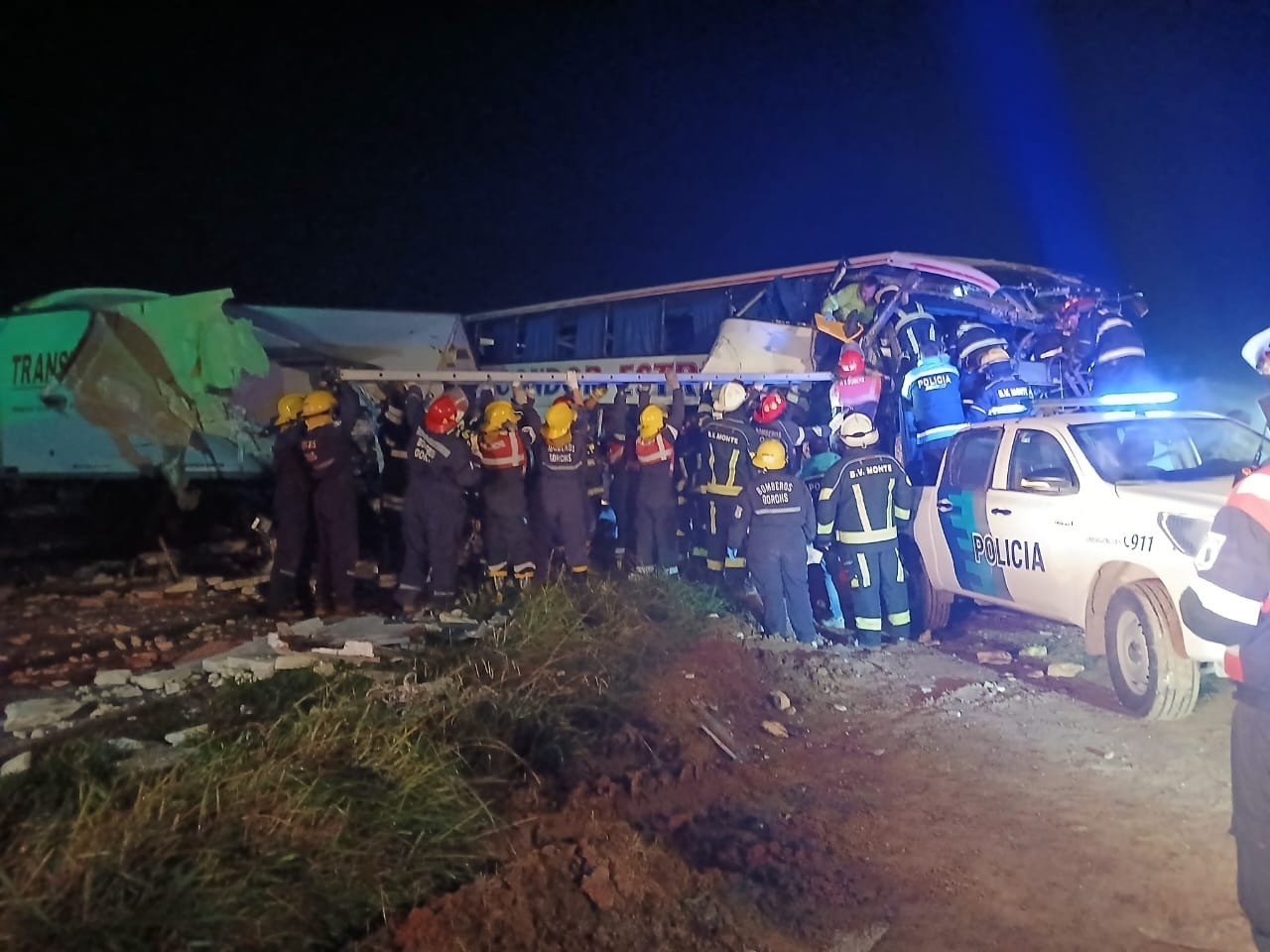 Choque fatal en la Ruta Nacional N°3 a la altura de San Miguel del Monte. Foto: X DayLombardi.
