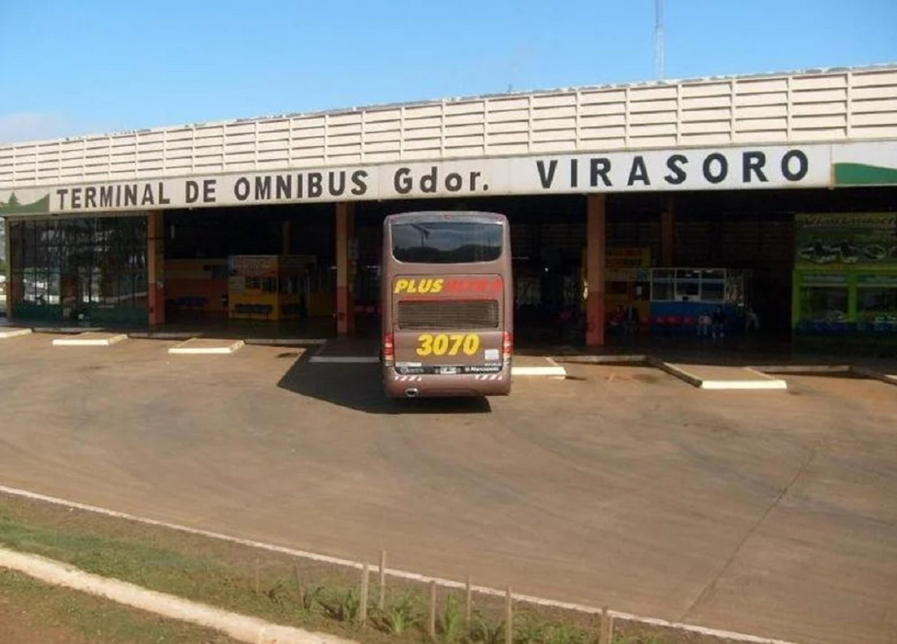 Terminal de micros de Virasoro, Corrientes. Foto: archivo NA