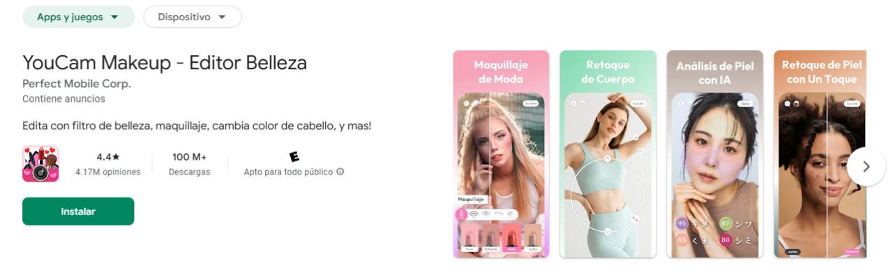 YouCam Makeup. Foto Google Play