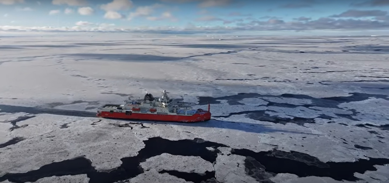 Barcos en la Antártida. Foto: YouTube/Australian Antarctic Program Partnership.