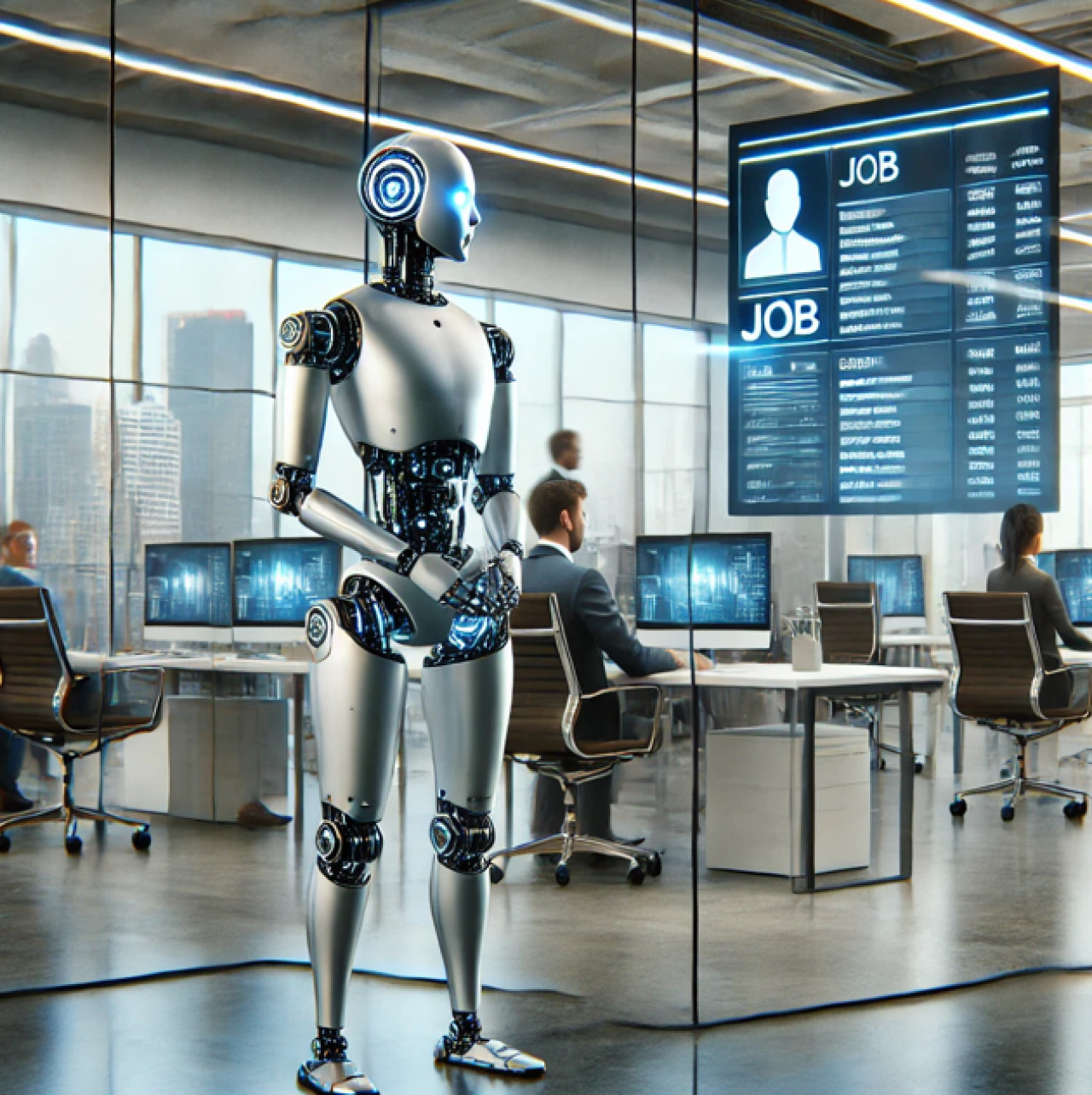Solo un 5% de los trabajos humanos podría ser realizado por la Inteligencia Artificial en el futuro. Foto: IA.