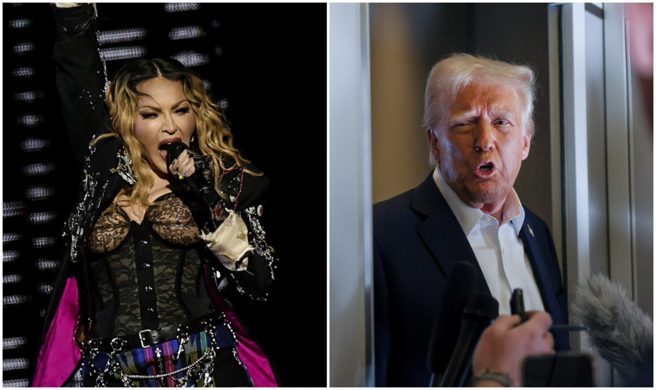 Madonna y Donald Trump. Fotos: NA-Reuters/Pilar Olivares - Reuters/Leah Millis