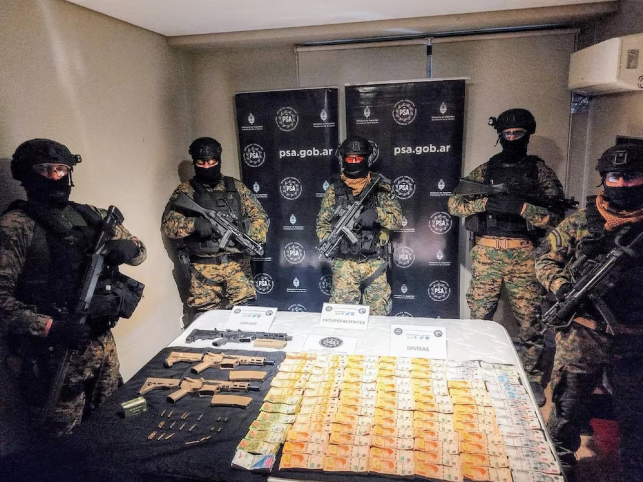 Parte de lo secuestrado por la PSA. Foto: PSA.