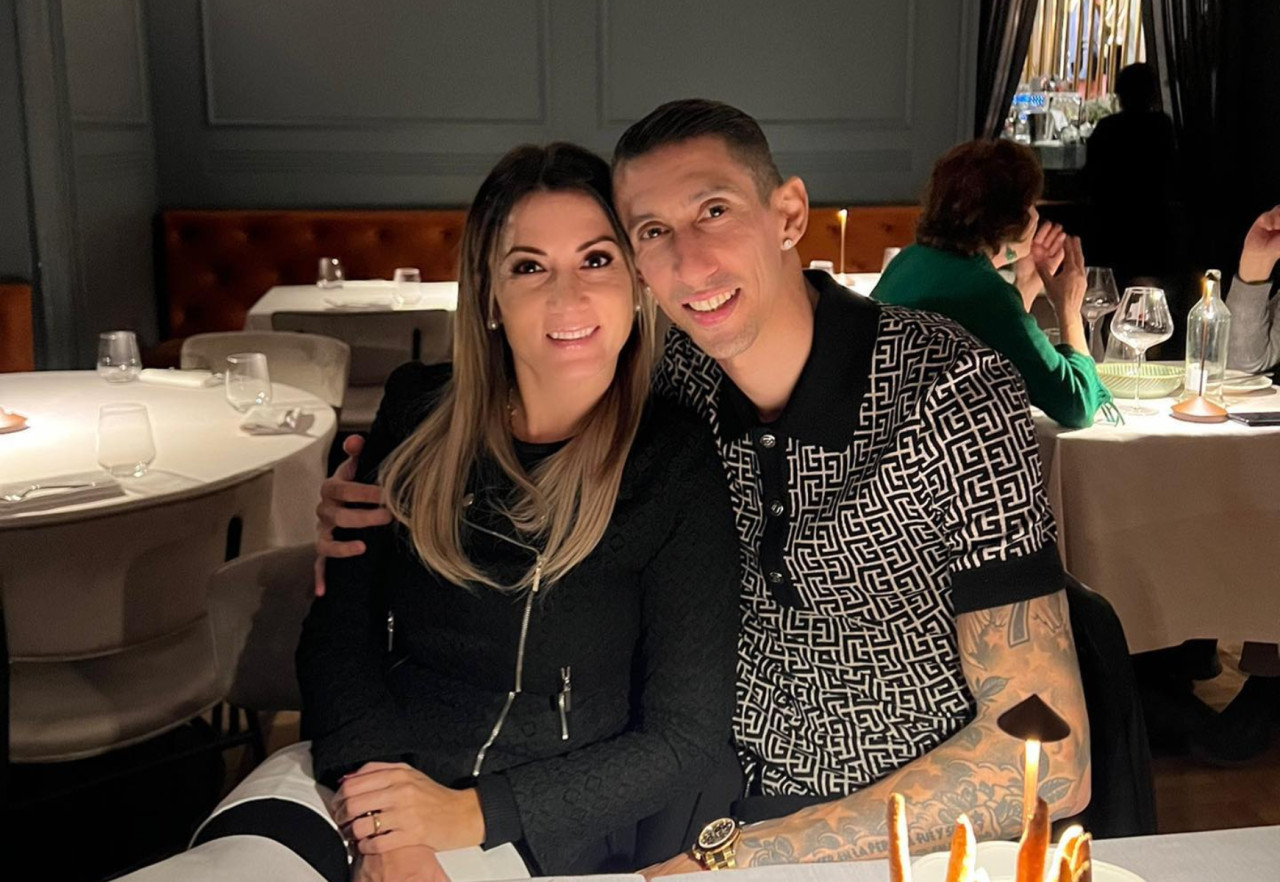Jorgelina Cardoso y Ángel Di María. Foto: Instagram.