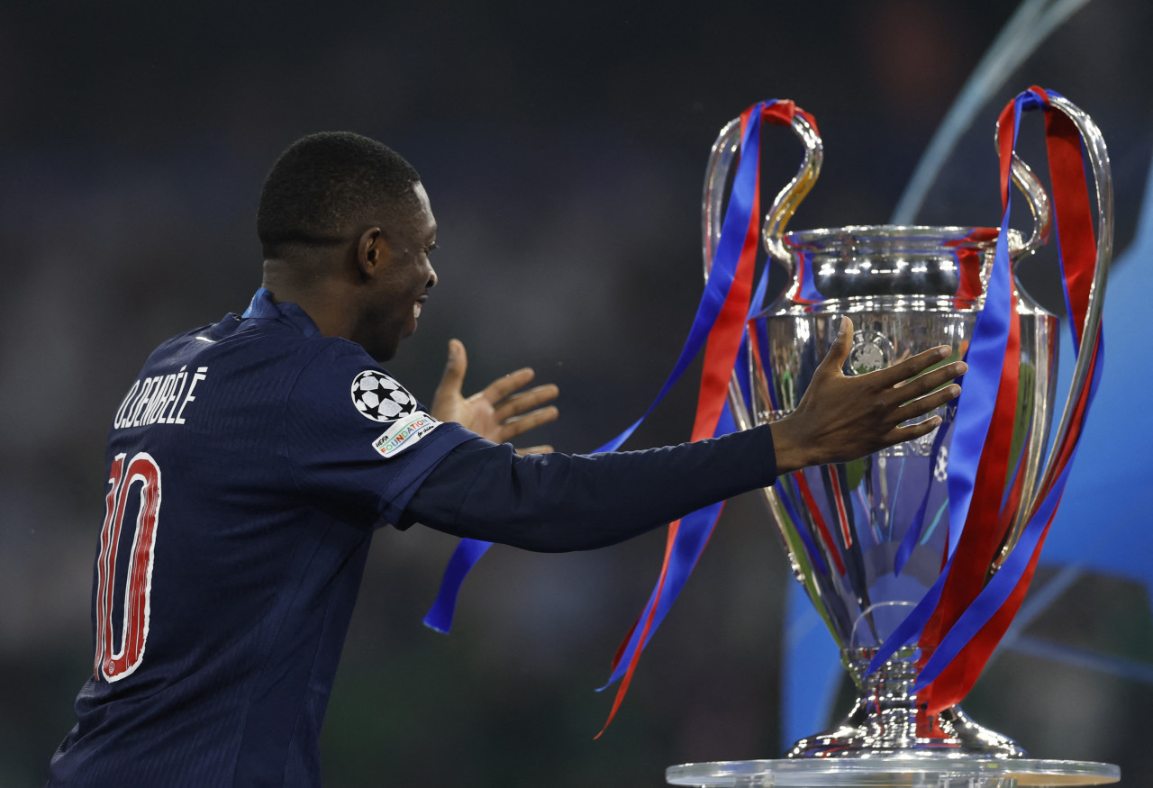 Ousmane Dembélé, uno de los candidatos a ganar el Balón de Oro 2025. Foto: Reuters/Peter Cziborra