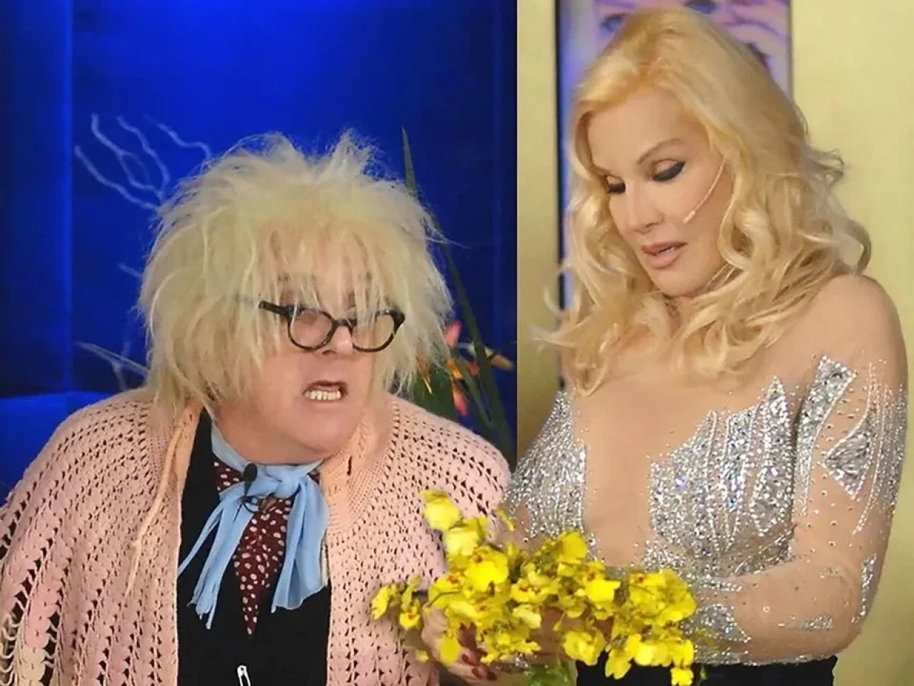 Antonio Gasalla como La Abuela junto a Susana Giménez.