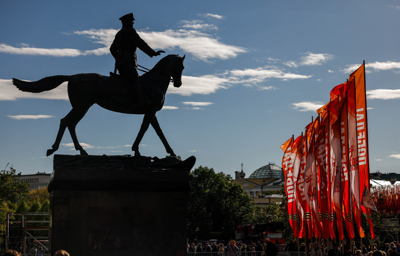 Celebraciones por el 80 aniversario de la victoria sobre la Alemania nazi en la Segunda Guerra Mundial. Foto: Reuters/Maxim Shemetov.