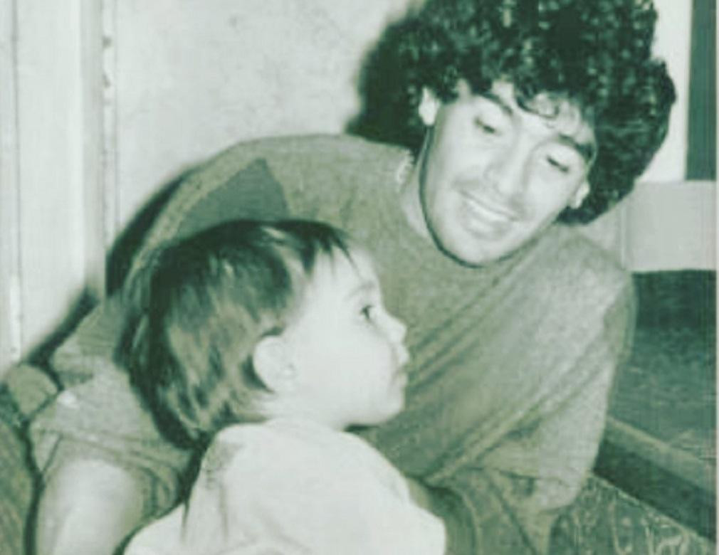 Dalma y Diego Maradona. Foto: Instagram.
