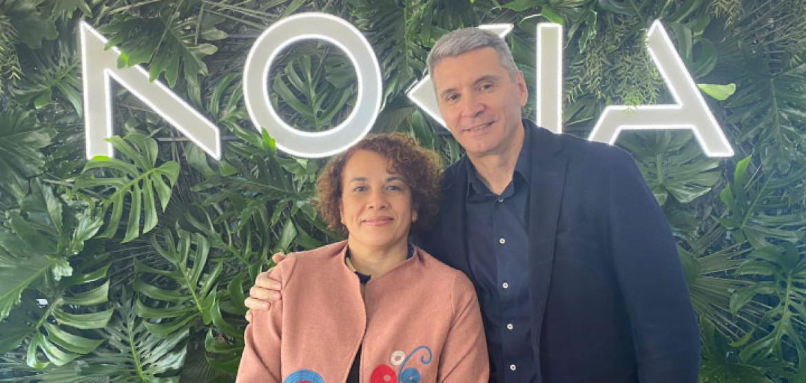 Fernando Sosa y Diana Coll, encargados de Nokia.