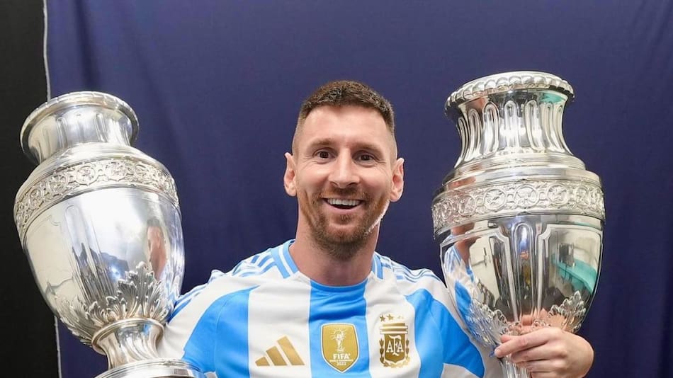 Lionel Messi con la Copa América 2021 y 2024. Foto: Instagram @leomessi