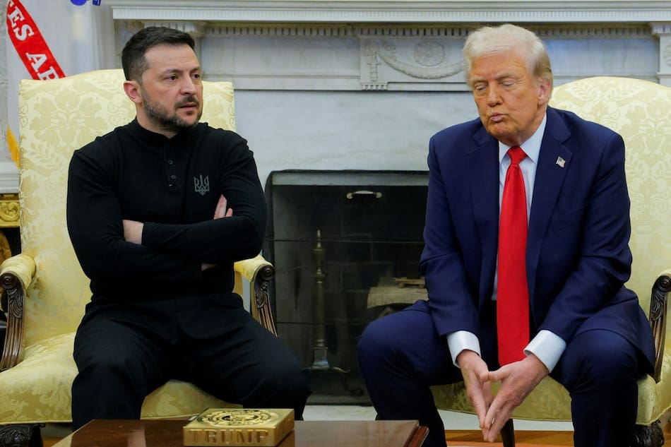 Donald Trump se reunió con Volodimir Zelenski. Foto: Reuters/Brian Snyder