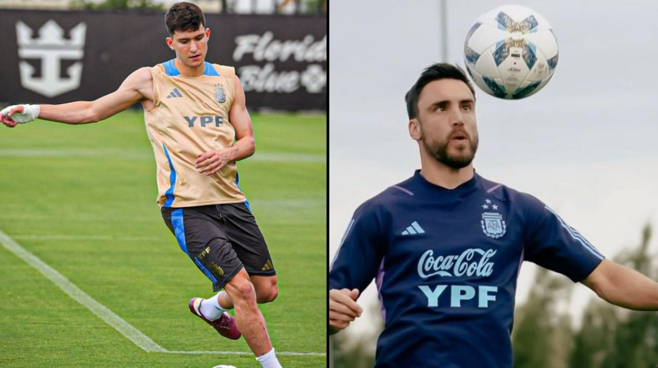 Leonardo Baleri y Nicolás Tagliafico en la Selección argentina. Fotos: @Argentina.