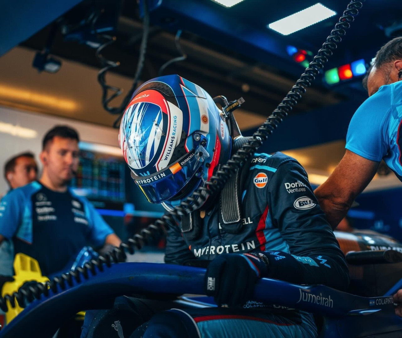 Franco Colapinto se prepara para su primer paso en la Fórmula 1. Foto: X FranColapinto.