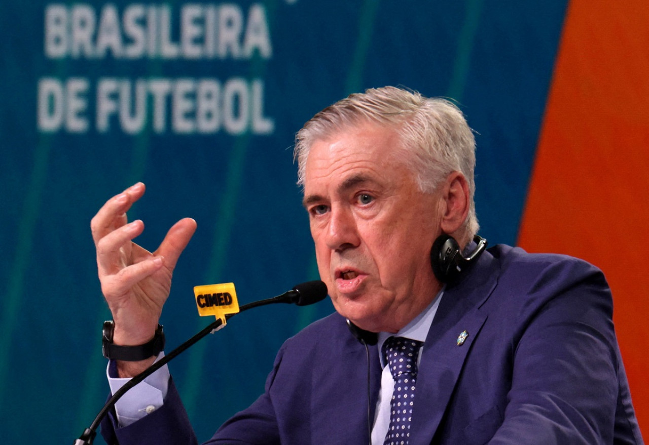 Carlo Ancelotti, nuevo técnico de la Selección de Brasil. Foto: Reuters (Ricardo Moraes)