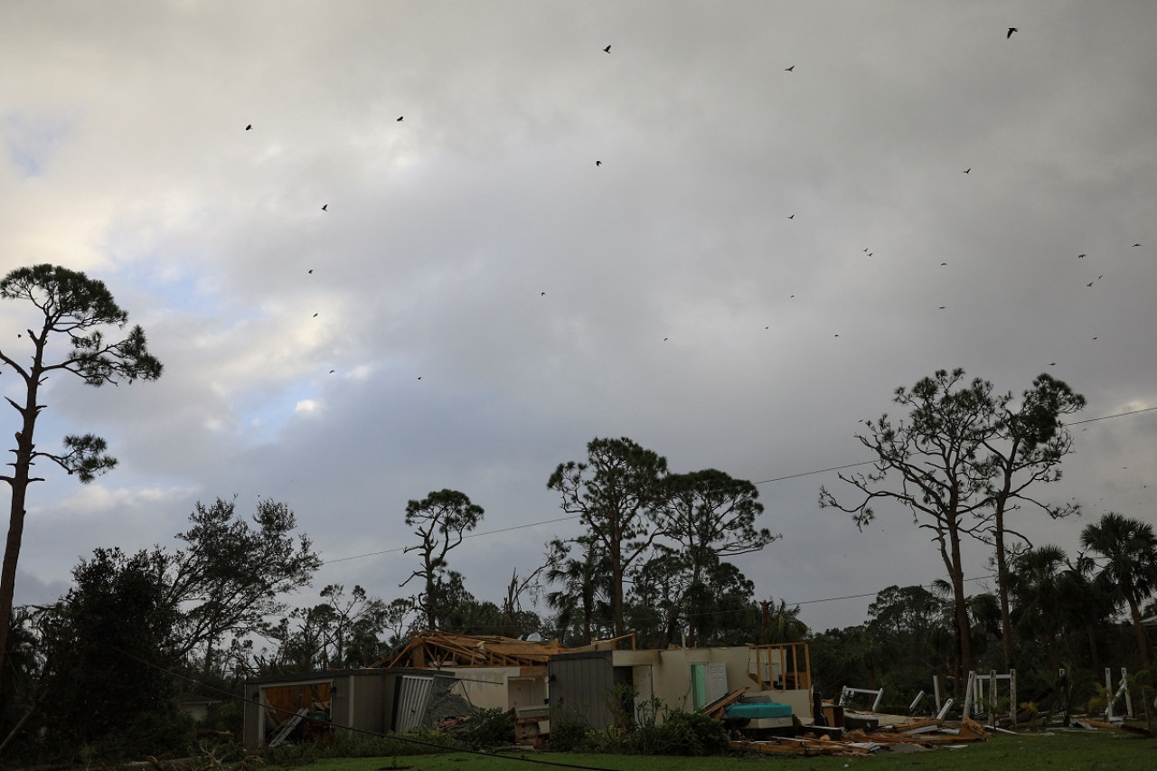 Los destrozos que causó el huracán Milton en Florida. Foto: Reuters.