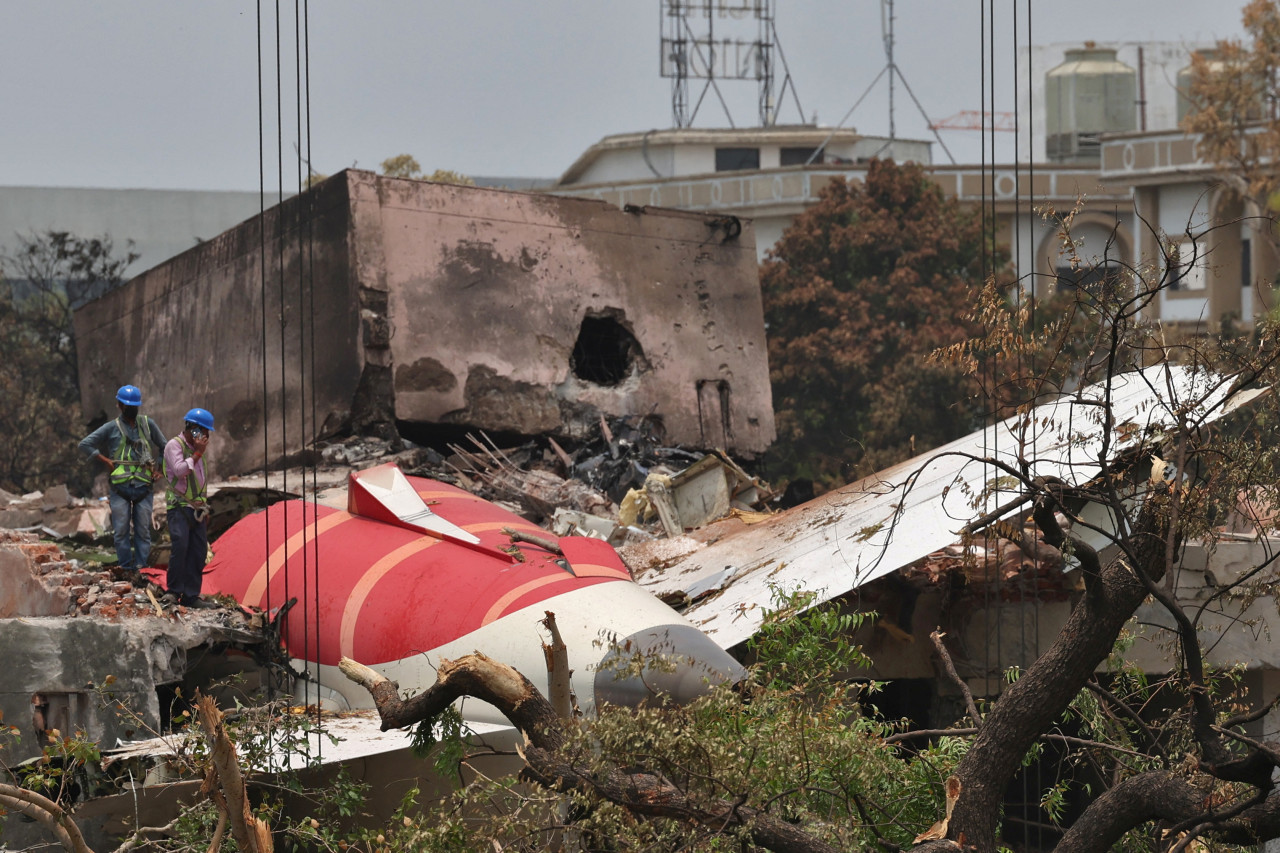 El avión indio que se estrelló el pasado 12 de junio. Foto: Reuters/Amit Dave.