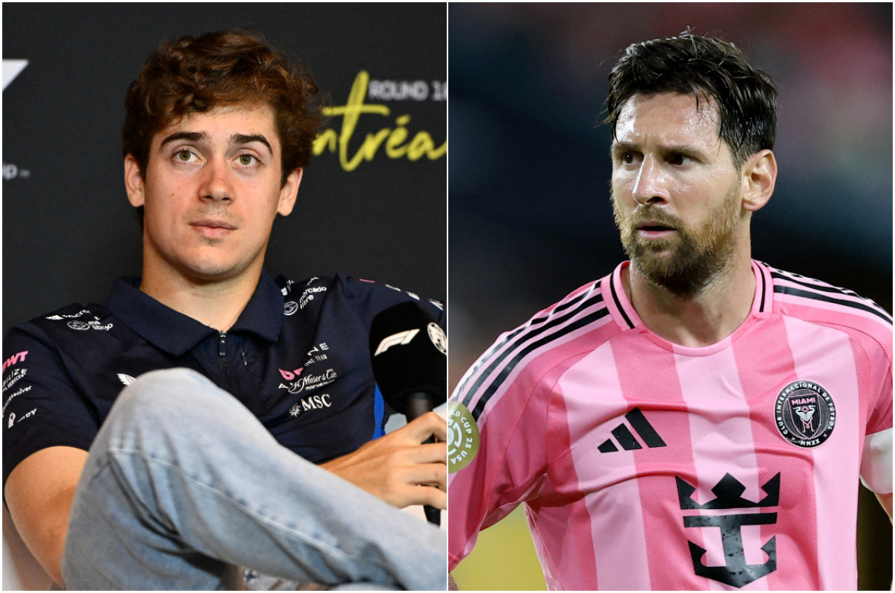 Franco Colapinto y Lionel Messi. Foto: Reuters (Jennifer Gauthier - Hannah Mckay)