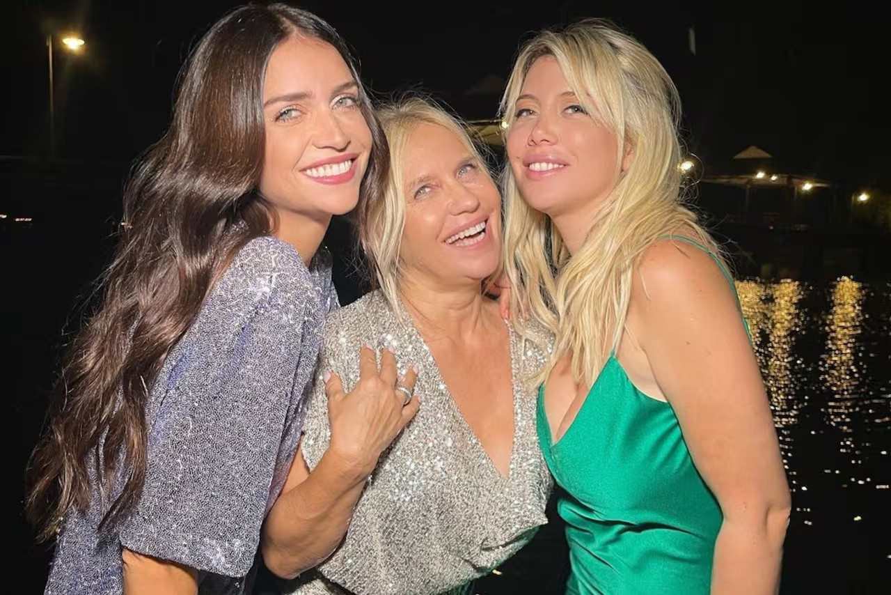 Wanda, Zaira Nara y su madre, Nora Colosimo. Fuente: X