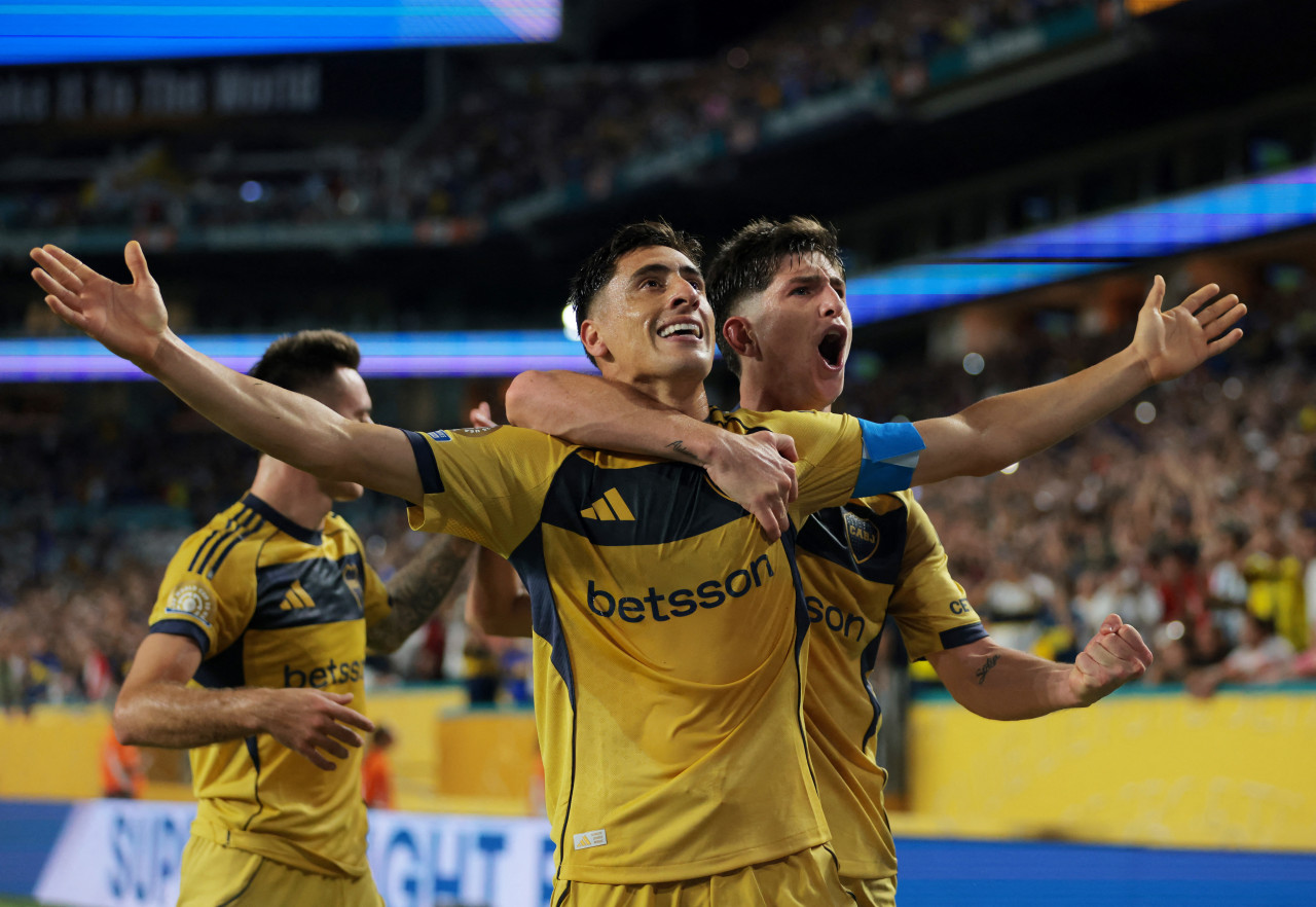 Miguel Merentiel en Boca Juniors, ante Bayern Múnich, Mundial de Clubes. Foto: Reuters.